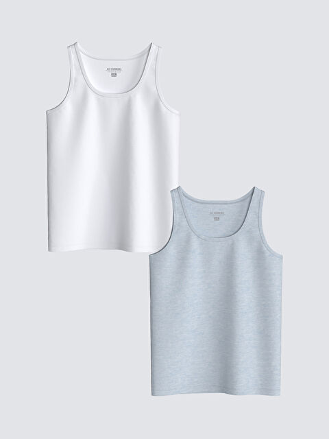 LCW Kids Bisiklet Yaka Erkek Çocuk Atlet 2'li - S50978Z4-L9D