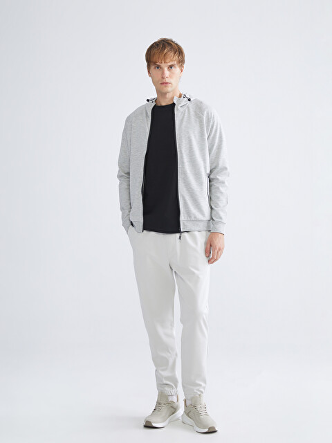 XSIDE ACTIVE Hooded Long Sleeve Men's Zip-Up Sweatshirt - W50591Z8