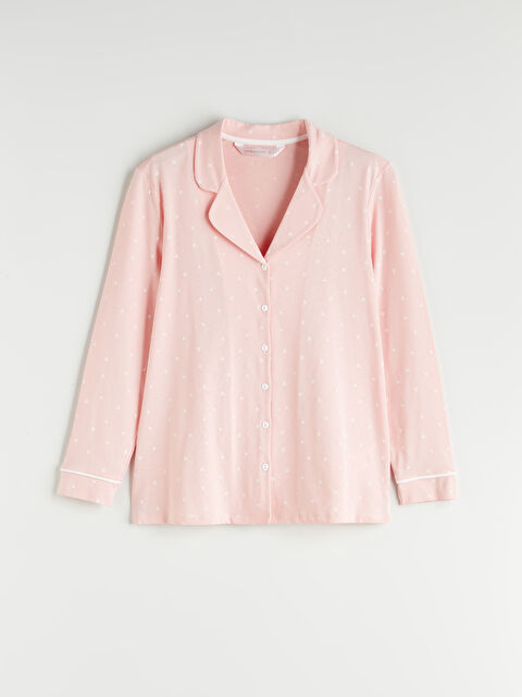 LCW DREAM Kalp Desenli Kadın Pijama Üst - W50779Z8-LT4