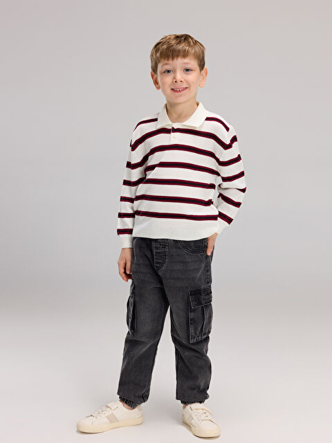 LCW Kids Beli Lastikli Erkek Çocuk Jogger Jean Pantolon - W50788Z1-GRD