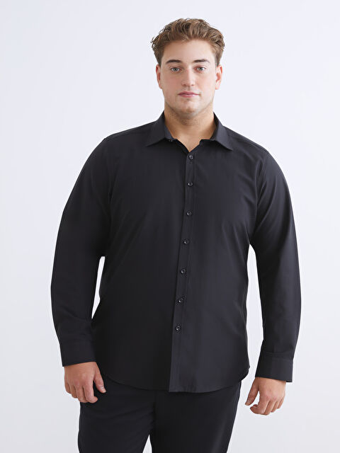 LCW BUSINESS Slim Fit Uzun Kollu Poplin Erkek Gömlek - W50808Z8-RQL