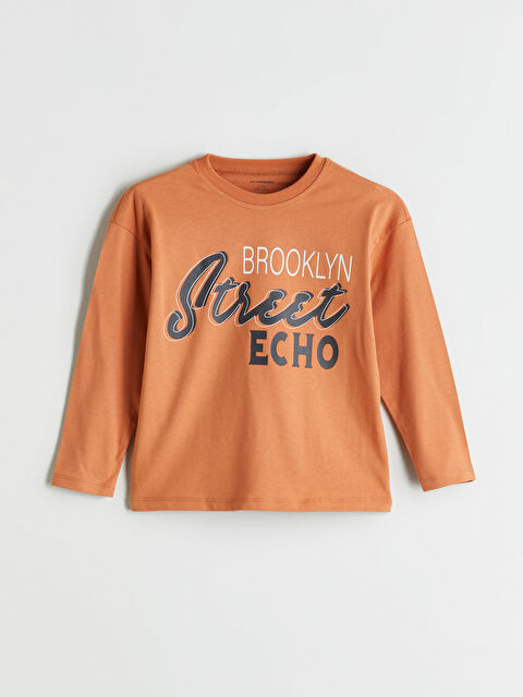 LCW Kids Brooklyn Baskılı Erkek Çocuk Tişört - W50983Z1-GCP
