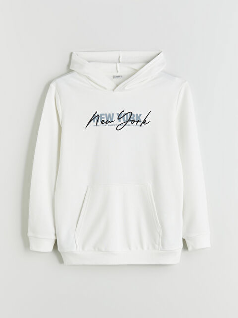 LCW Kids New York Baskılı Erkek Çocuk Sweatshirt - W51124Z4-R9J