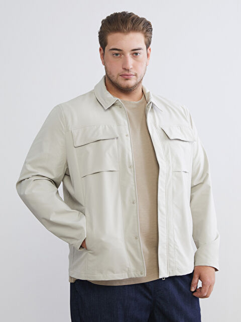 LCWAIKIKI Classic Standart Kalıp Gömlek Yaka Erkek Mont - W51193Z8-VXN