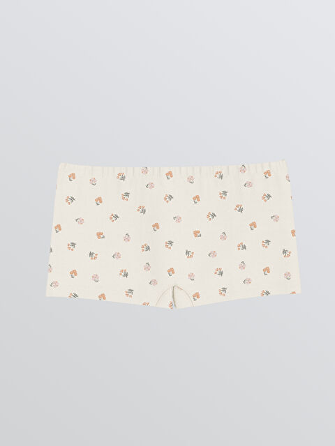 LCW Kids Kız Çocuk Çiçek Desenli Boxer - W51300Z4-LRB