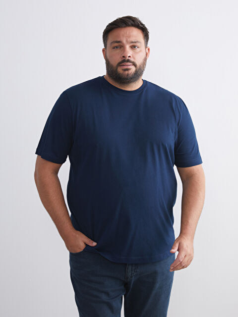 LCWAIKIKI Classic Bisiklet Yaka Penye Erkek Tişört