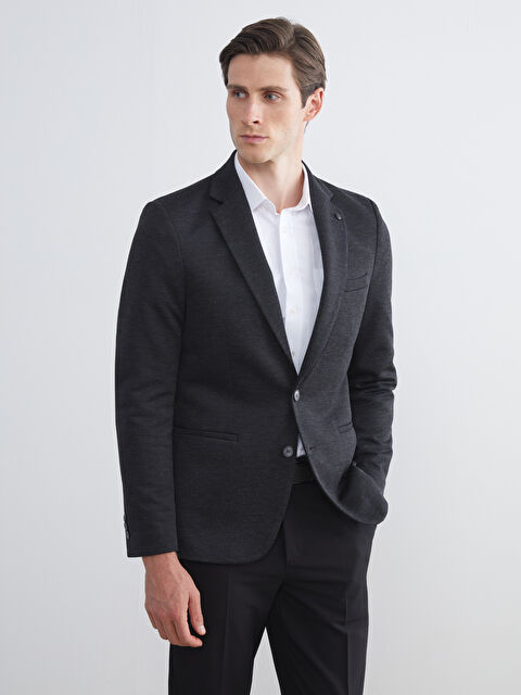 LCW BUSINESS Dar Kalıp Erkek Blazer Ceket - W52196Z8-CVL