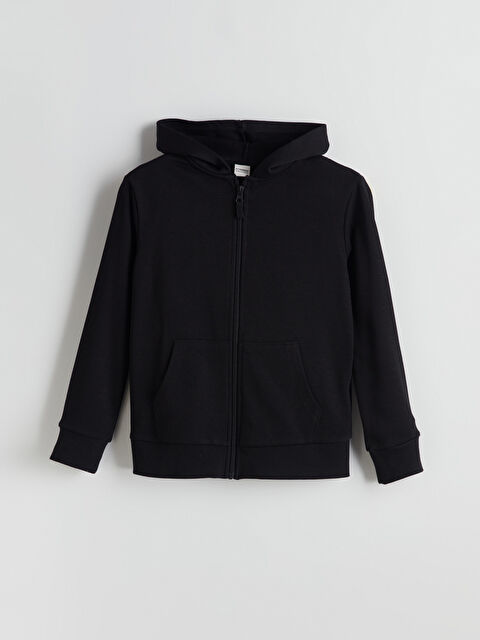 LCW Kids Kız Çocuk Kapüşonlu Fermuarlı Sweatshirt - W52222Z4-CVL