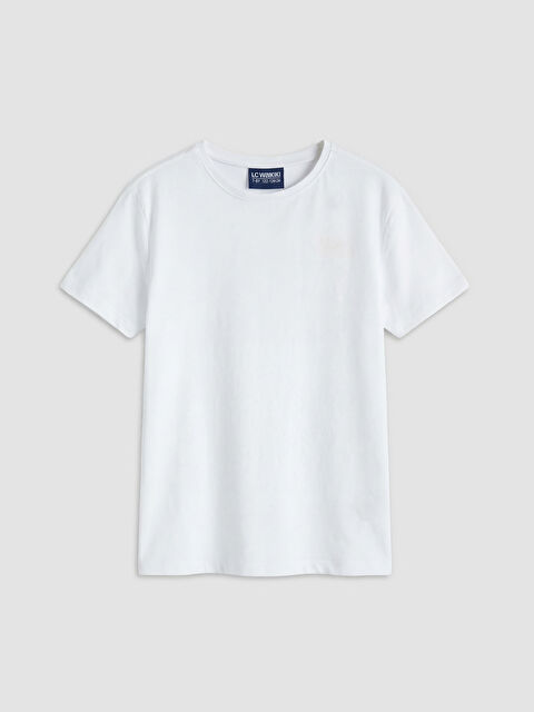 LCW Kids Bisiklet Yaka Düz Kız Çocuk Tişört