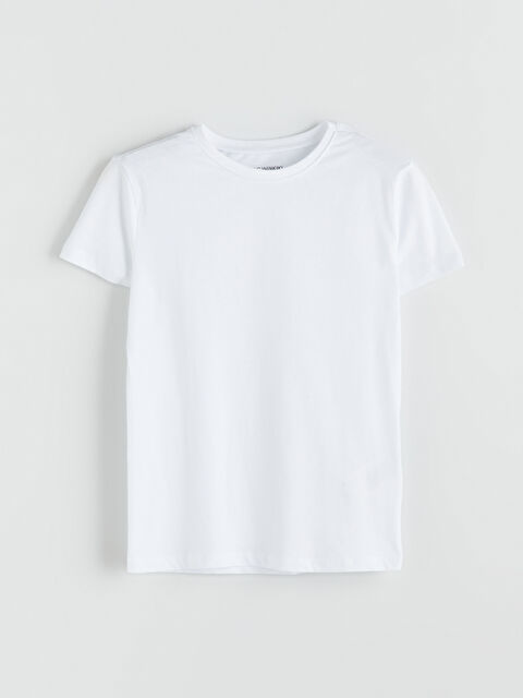 LCW Kids Bisiklet Yaka Kız Çocuk Tişört - W52230Z4-Q6K