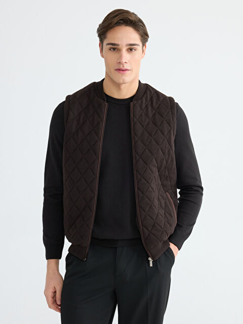 LCWAIKIKI Classic Standart Kalıp Kolej Yaka Erkek Yelek - W52334Z8-34E