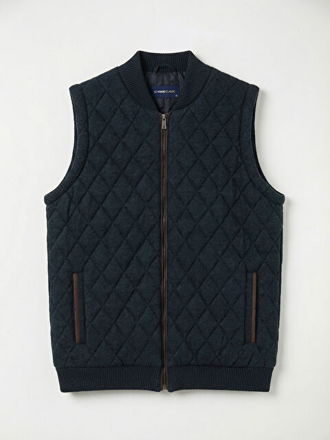 LCWAIKIKI Classic Standart Kalıp Kolej Yaka Erkek Yelek - W52334Z8-DSV