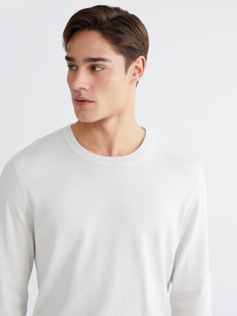 LCWAIKIKI Classic Muški Trikotažni Džemper Okruglog İzreza Dugih Rukava - W52459Z8-G4K