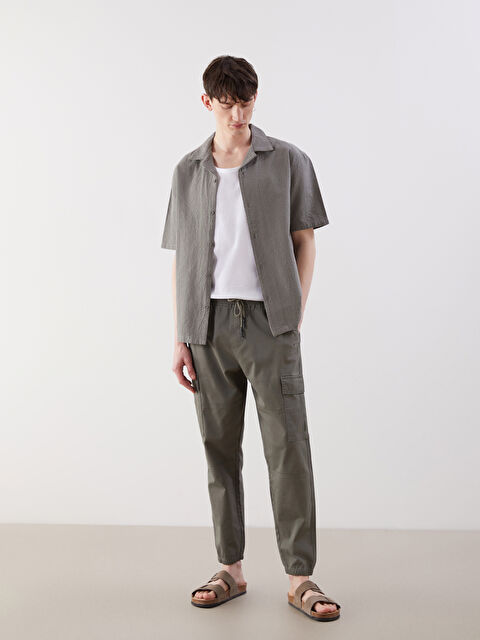 XSIDE Standard Fit Men's Cargo Trousers - W52485Z8-YAG