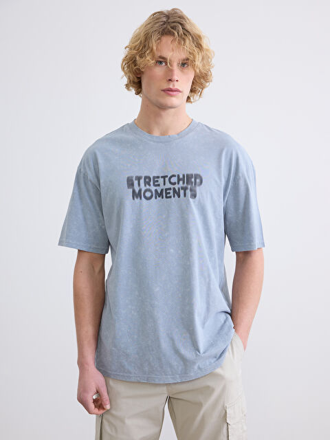 XSIDE Bisiklet Yaka Baskılı Erkek Tişört - W52564Z8-FHM