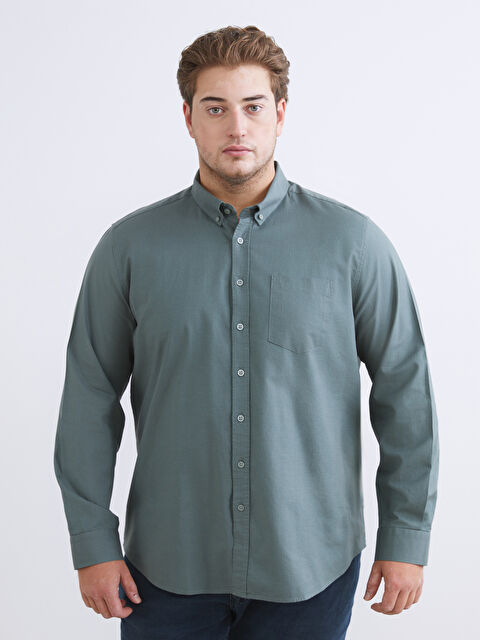 LCWAIKIKI Classic Regular Fit Uzun Kollu Oxford Erkek Gömlek