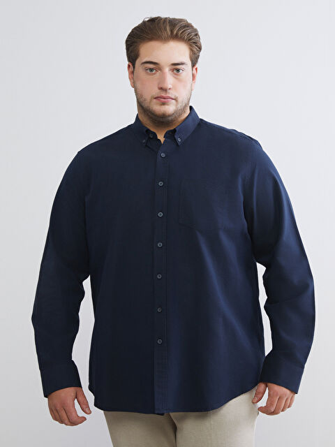 LCWAIKIKI Classic Regular Fit Uzun Kollu Oxford Erkek Gömlek - W52695Z8-UDC