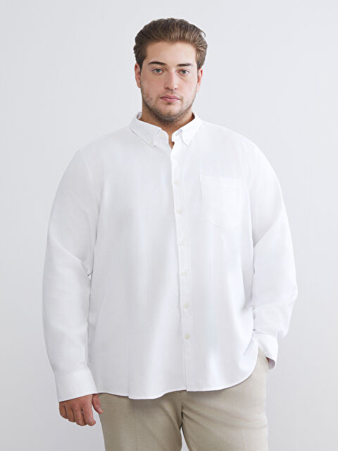 LCWAIKIKI Classic Regular Fit Uzun Kollu Armürlü Erkek Gömlek - W52715Z8-Q6K