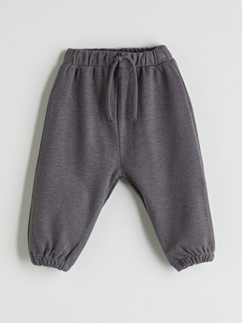 LCW baby Beli Lastikli Erkek Bebek Jogger Eşofman Altı - W53276Z1-HMC