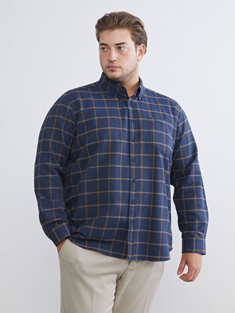 LCWAIKIKI Classic Regular Fit Uzun Kollu Ekose Erkek Gömlek - W53326Z8-LQ4