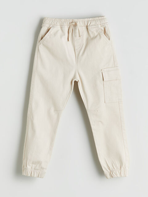 LCW Kids Beli Lastikli Erkek Çocuk Kargo Jogger Pantolon - W53394Z1-QW5