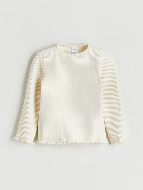 LCW baby Uzun Kollu Kız Bebek Bluz - W53766Z1-FDL