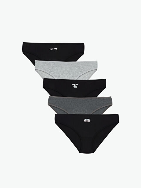 LCW Young Baskılı Bikini Külot 5'li - W53792Z8-CVL