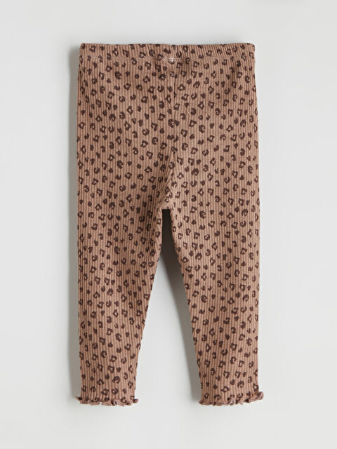 LCW baby Leopar Desenli Kız Bebek Tayt - W53835Z1-LQB