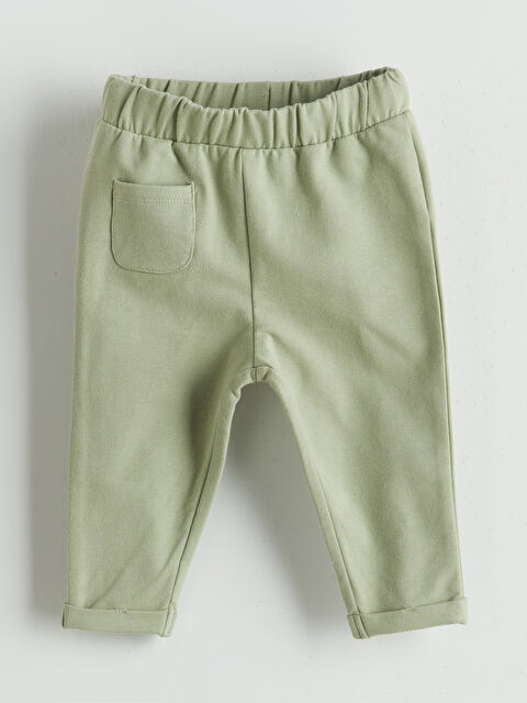 LCW baby Beli Lastikli Kız Bebek Jogger Eşofman Alt - W53859Z1-QTZ