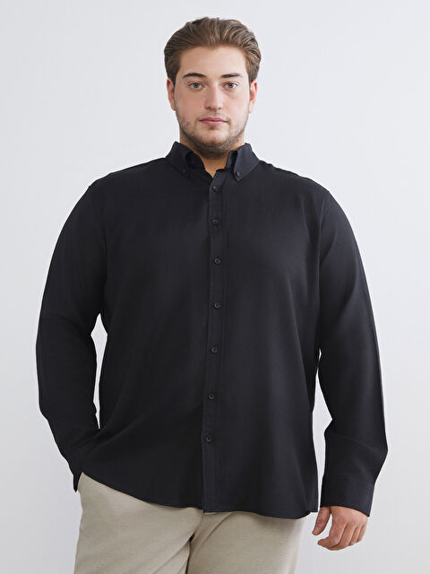 SOUTHBLUE Regular Fit Uzun Kollu Armürlü Erkek Gömlek - W53912Z8-CVL