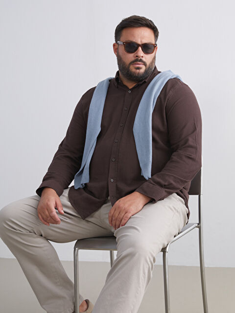 SOUTHBLUE Regular Fit Uzun Kollu Poplin Erkek Gömlek - W53917Z8-8NA