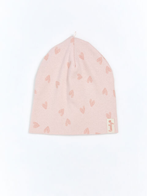 LCW baby Kalp Baskılı Kız Bebek Bere - W54003Z1-LSZ