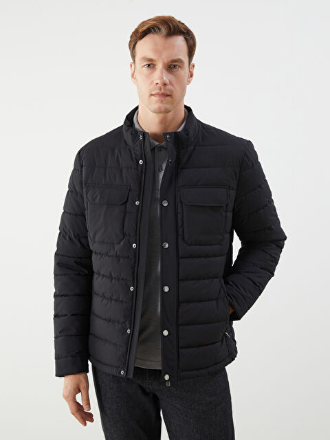 LCWAIKIKI Classic Standart Kalıp Dik Yaka Erkek Şişme Mont - W54161Z8-CVL