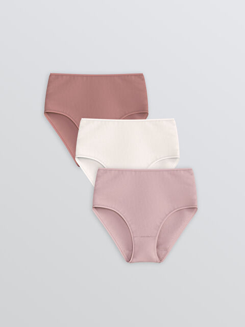 LCW DREAM Düz Klasik Külot 3'lü - W54555Z8-FJV