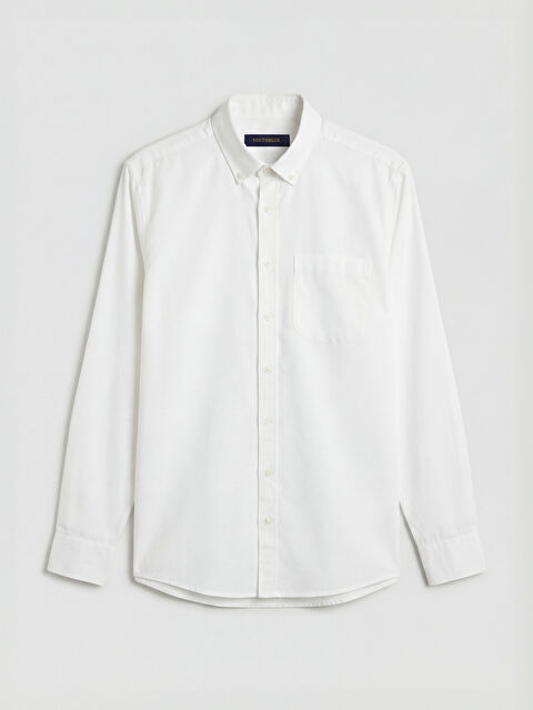 SOUTHBLUE Slim Fit Uzun Kollu Gabardin Erkek Gömlek - W54607Z8-R9J