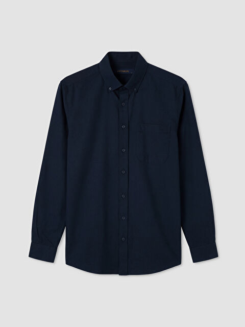 SOUTHBLUE Slim Fit Long Sleeve Gabardine Men's Shirt - W54607Z8