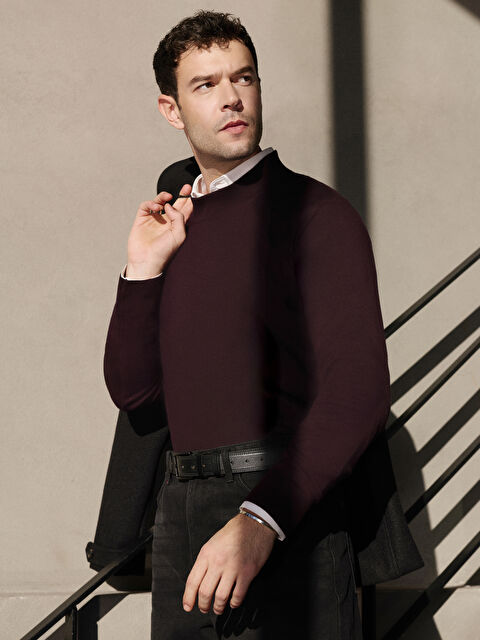 LCW Vision Yarım Balıkçı Yaka Uzun Kollu Erkek Triko Kazak - W55109Z8-J0S