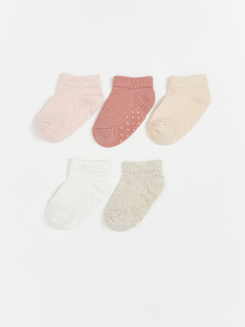 LCW baby Basic Kız Bebek Patik Çorap 5'li - W55244Z1-JM1