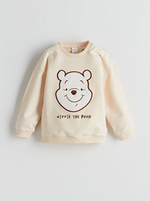 LCW baby Winnie the Pooh Nakışlı Erkek Bebek Sweatshirt - W55458Z1-ZE7
