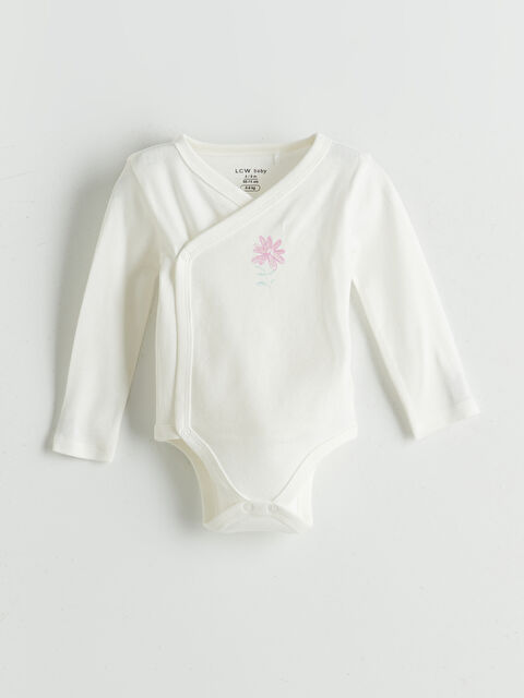 LCW baby Çiçek Baskılı Kız Bebek Çıtçıtlı Body - W55757Z1-FDU