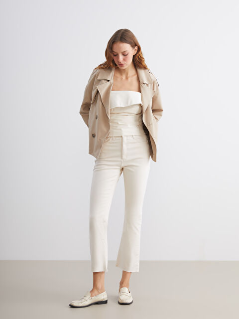 LCW Jeans Crop Flare Kadın Jean Pantolon - W55854Z8-KXP