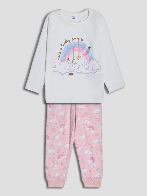LC WAIKIKI Printed Girls' Pyjama Set - W56030Z1-EEW