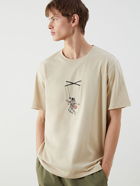 XSIDE Crew Neck Printed Jersey Men's T-Shirt - W56955Z8-VGK