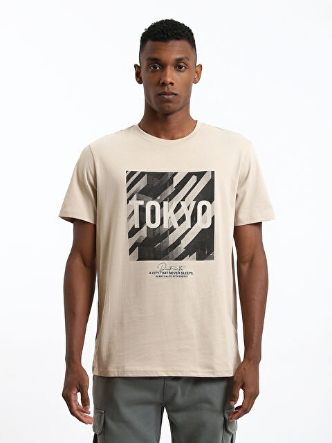 XSIDE Crew Neck Printed Men's T-Shirt - W56974Z8-VK2