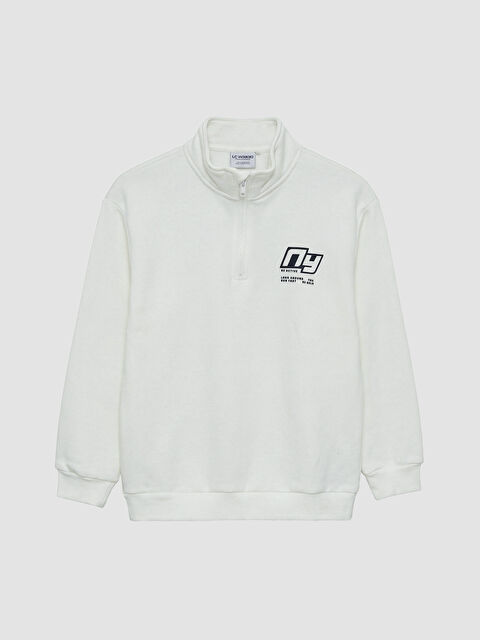 LCW Kids Boy ECRU Sweatshirt - W57064Z4-R9J