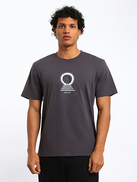 XSIDE Crew Neck Printed Men's T-Shirt - W57078Z8-VZ8