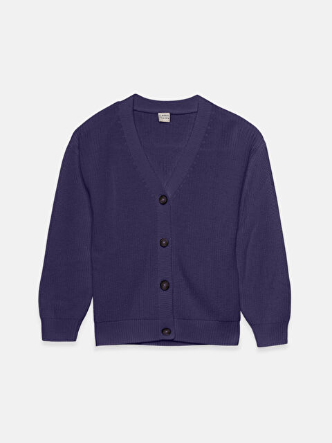 LCW Kids Cardigan Tricotat pentru Fete cu Decolteu în V - W57248Z4-YQ6