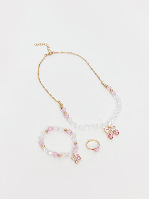 LCW ACCESSORIES Fİyonk Baskılı Kız Çocuk Takı Seti - W57612Z4-M0T