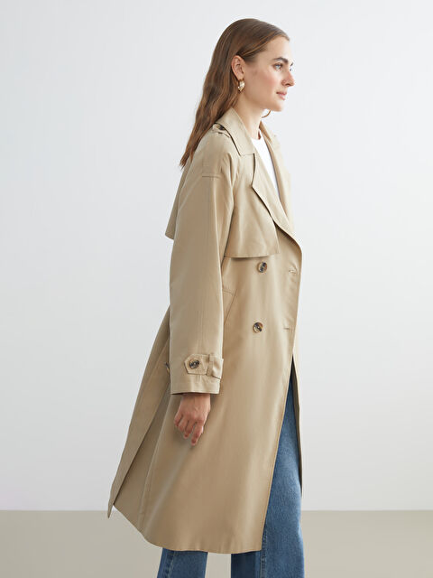 LCW Vision Ceket Yaka Kadın Trençkot - W57737Z8-YCB