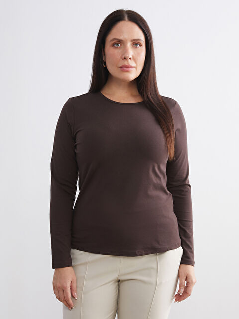 LCWAIKIKI Classic Büyük Beden Bisiklet Yaka Kadın Body